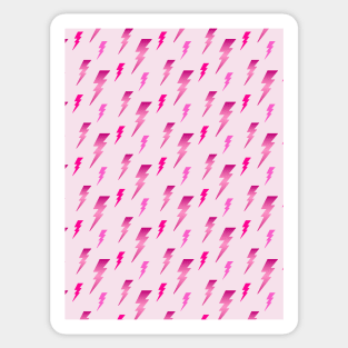 Pink Gradient Lightning Bolt Pattern Sticker